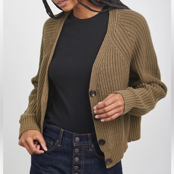 Rails Josie Cardigan in Olive size M - Picture 2 of 9